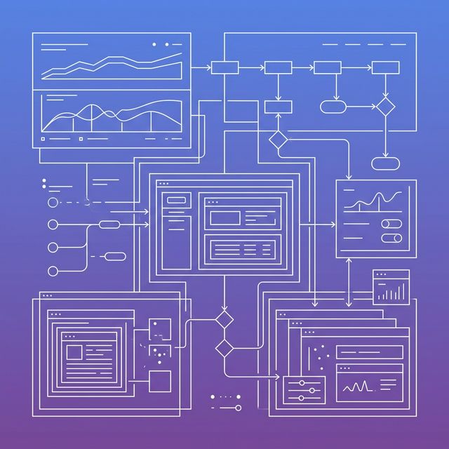 Interface line art illustration